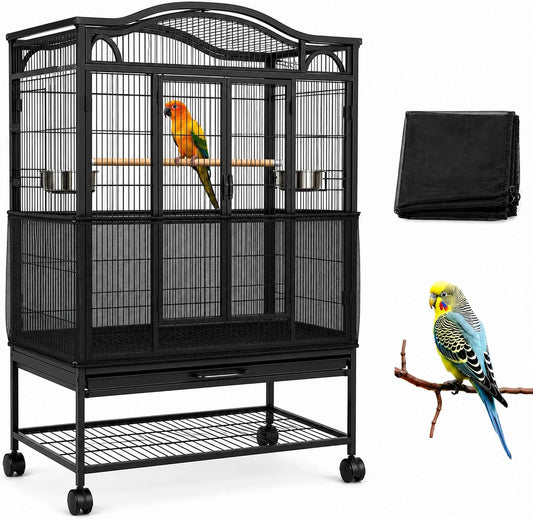 16" H x 118" Circumference Adjustable Bird Cage Seed Catcher Nylon Mesh Net