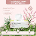 IMMHABI 400 Count Lick-Safe Dog Wipes, Coconut Plant-Based Hypoallergenic Dog Wipes for Paws, Butt, and Anal Gland Care, Cleansing & Deodorizing for Puppies