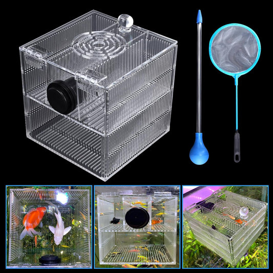 Magnetic Fish Breeder Box for Isolation Boxes Acclimation Hatchery breeding Incubator for Guppy Baby Betta Shrimp Saltwa