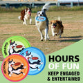 XIGOU Dog Flying Disc, 3 Pack Dogs Flyer Toys, Lightweight Flying Disc Dog Fetch Toy for Small, Large Dogs & Puppies - F