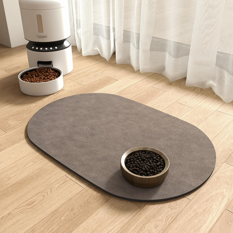 MontVoo Absorbent Dog Food Mat-Dog Mat for Food and Water Bowl | Quick Dry Pet Dish Mat, No Stains & Easy Clean Cat Rug 