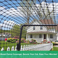 50FT Cat-Proof Fence Topper System 24" Horizontal Outreach Steel Extender Anti-Climb Conversion Kit for Brick/Wood/Vinyl