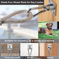 ZENGSUSU Dog Tie Out Mounted Wall Hook with Clip - Secure Dog Leash Parking Indoor&Outdoor, Stainless Steel Practical Lead Management for Small/Medium/Large Dogs Up to 500lbs (1pcs：Silver)