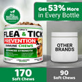 Flea and Tick Prevention for Dogs, 170 Chews, Natural Oral Supplement