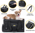 Conlun Cat Carrier Soft-Sided Pets Travel Carriers up to 15 Lbs,Black M