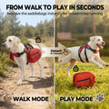 SKIPGEAR Dog Backpack for Day Hiking, Lightweight 2-in-1 Detachable Saddle Bag with Breathable Harness Vest, No-Flop Dog Daypack for Medium & Large Dogs to Carry Essentials (Large)