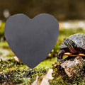 Reptile Basking Platform, 7.9 × 7.9 inch Tortoise Rock Plate, Heart Shape Natural Rock Reptile Food Dish, Turtle Feeding