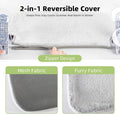 2PCS Replacement Cover for Cat Window Perch, M Size Cordless Cat Window Hammock Bed Accessories, Reversible Breathable/Warm Seat Cover for Inside (Grey, 20.4" L x 11.8" W)