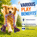 Eefitoys Tough Dog Rope Toys for Aggressive Chewers, Tough Tug of War Dog Toys for Large, Medium & Small Dogs – 5 Pack Including 2 Ropes & 3 Supplies