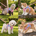 cobee Adjustable Bunny Harness and Leash Set, Rabbit Breathable Harness