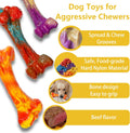 3-Pack Dog Chew Toys for Aggressive Chewers, Medium Large Breed