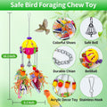 Bird Toys, Parrot Pullable Colorful Chew Sneakers Acrylic Stick Chew Toys for Amazons Mini Macaws African Greys Cockatoo