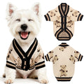 PETCARE Small Dog Sweater Cute Bear Dog Cardigan Coat Clothes for Small Medium Dogs Boy Girl Cat Sweaters Clothes for Cats Only Soft Warm Fall Winter Puppy Knitted Outfits Chihuahua Shih Tzu, Beige