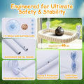 Cat Window Hammock - Beige Cordless Foldable Perch for All Cats