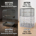 Bird Cage Seed Catcher Net Cover, Bird Cage Net, Mesh Parrot Cage Skirt Guard for Parrot Cockatiel Budgie Fits Round Squ