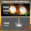REPTI ZOO 50W Reptile Heat Lamp Bulb,2 Pack Intense Spot Basking Light,UVA Daylight Heating Lamp Bulb for Reptile & Amph