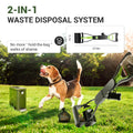 Dog Poop Trash Can with Scooper, 12L Outdoor Metal Waste Bin for Yard