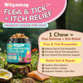 Woyamay Flea Treatment for Cats & Itch Relief Chews, 500 Crunchy Cat Flea Treatment Chews, Cat Itchy Skin Relief, Cat Itching Relief & Skin Care, Flea Prevention for Cats, Chicken Flavor