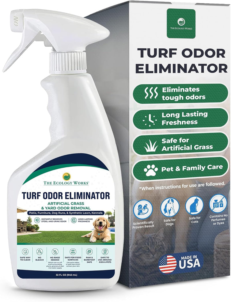The Ecology Works Turf Odor Remover| Safe on All Grass Types, feet & Paws Plus Patio Furniture