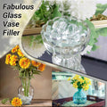 ARSUK Clear Flat Glass Pebbles, (5 LBS) Marbles for Vases, Glass Marbles, 400 Pcs Vase Fillers, Table Scatter for Weddin