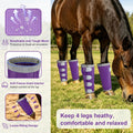 Reflective Horse Fly Boots Set of 4, Loose Fitting Leggings for Horses, Equine Fly Leg Wraps Socks for 4 Legs, Breathabl