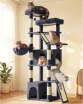 Feandrea Large Cat Tree, 72.6" Tall Sturdy Cat Tower for Indoor