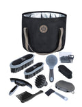 Harrison Howard 9 Piece Horse Brush Set with Organizer Tote Bag