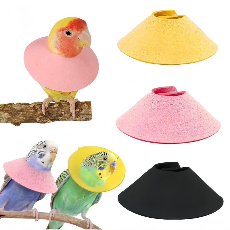 3 Pack Anti-bite Bird Collars Anti-Grab Feather Plucking Wound Healing Safety Elizabethan Collar Neck Protector Recovery