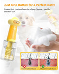 Electric Dog Shampoo Dispenser with Auto Mixing, Magnetic Charging Dog Shampoo Foamer, 500ml Pet Shampoo Sprayer with LED Indicator & Silicone Grip, IPX7 Waterproof Dog Soap Dispenser