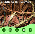BNOSDM Reptile Jungle Vines Flexible Bend-A-Branch, 3.6Ft Reptile Climbing Branches, Chameleon Flexible Vine Decor,Terra