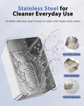 High-Sided Stainless Steel Cat Litter Box, Low Entry, Odor-Free, Non-Stick