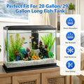 31.5 x 15 x 0.2 Inch Aquarium Mat 2Pcs, Thick Shock Absorbing Fish Tank Pad, Waterproof Non-Slip Base Cushion for 20 Gal