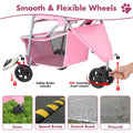 DUMOS 3 Wheels Pet Stroller for Small Dogs and Cats, Foldable