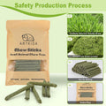 100PCS Timothy Hay Sticks for Rabbits Guinea Pigs Chinchillas Chew Treats, Natural Timothy Grass Molar Teeth Stick Bunny