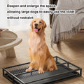 Dog Potty Tray Toilet Pee Pad Holder Dog with Reinforcing Crossbeam Training Tray Metal Pet Litter Box for Indoor Outdoor Easy to Clean Keeps Paws Floors Clean Black S: 21.3 x 14.7 x 3.2 Inch