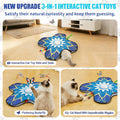 Interactive Cat Toy for Indoor Cats, Touch Activated Automatic Electronic Cat Toy with Sound On/Off, Dual Wands, Non-Slip Suction Cups, Rechargeable Hide and Seek Cat Play Mat for Bored Adult Kittens