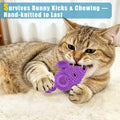 Retro Shaw Catnip Toys Crochet Mice Cat Toys, 3 Pcs Durable Yarn Cat Mouse Toys for Indoor Cats, Stuffed with Natural Catnip & Silvervine Blend, Handmade Interactive Kitten Chew Toy for Teeth Cleaning