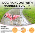 BEAUTYZOO Dog Raincoat Hooded with Harness Built-in for Small Medium Large Dogs Girls Boys, Dog Rain Jacket Slicker Poncho, Waterproof Dogs Rain Coat Clothes for Winter Rainy Snowy Days, Pink S