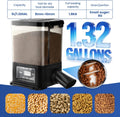 hygger 5L Solar Rechargeable Fish Feeder, Waterproof Pond Fish Food Dispenser for Outdoor Koi, Auto Timer Aquarium Feede
