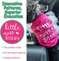 Paiaite Dog Clothes Fashionable Sleeveless Pet Vest: 'Little Miss Sassy' Printed Cotton Dog Shirt, Ideal for Small, Medium, and Large Breeds, Ensuring Comfort and Breathability Rose Red M