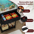 5-10 Gallon Fish Tank Stand with Adjustable Height and Drawer, Black