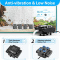 AQQA Aquarium Air Pump 10W 237GPH 4 Outlets Up to 600Gal