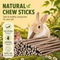 WDEFUN 500g Organic Apple Sticks Small Animals Molar Wood Treats Toys for Chinchillas Guinea Pig Rabbits Hamster Gerbil 
