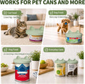 OHMO 2 Pack Dog Food Can Lids, (3, 12, 14oz etc.) Universal Size BPA Free Silicone Covers for Cat and Pet Food, Light Green