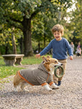 Haloumoning Dog Striped Hoodies Sweatshirt Pets Warm Sweatshirt Costume
