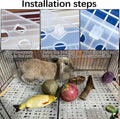 kathson 4 Pcs Rabbit Feet Pad Plastic Bunny Cage Floor Mat Foot Resting Hole Leak Water Nest Mat Pet for Small Animal Ha