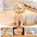 Maiiu Soft Cat Cone Collar, Cute Cat Recovery Collar Suitable for Small, Medium, Large Cats,Elizabethan Neck Collar for Cats After Surgery (Orange, Small)