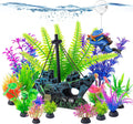 CousDUoBe 16 Pcs Fish Tank Decor Set Shipwreck Decoration Fish Tank Plants