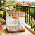Quadafy Bird Cage Seed Catcher Guard, Adjustable Stretchy Net Cover for Parrot Enclosures, Bird Cage Skirt Netting, Seed Catcher for Protective Shield for Parrot Enclosures (White)