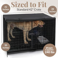 Dog Crate Cover 42 inch - with Storage Pouch, & Protection Clips